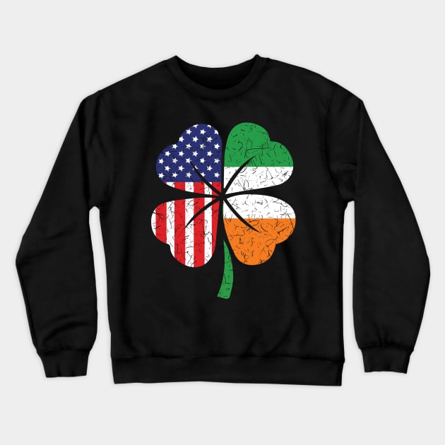 Irish American Flag St Patricks Day Beer Tee Gift Shamrock Crewneck Sweatshirt by biNutz